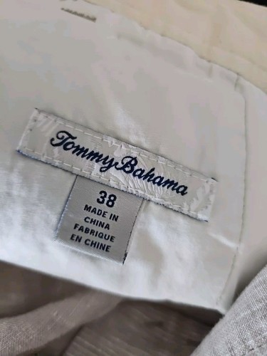 Men’s Tommy Bahama Relax Striped Flat Front Chino 100% Linen Shorts 38 - Picture 10 of 11