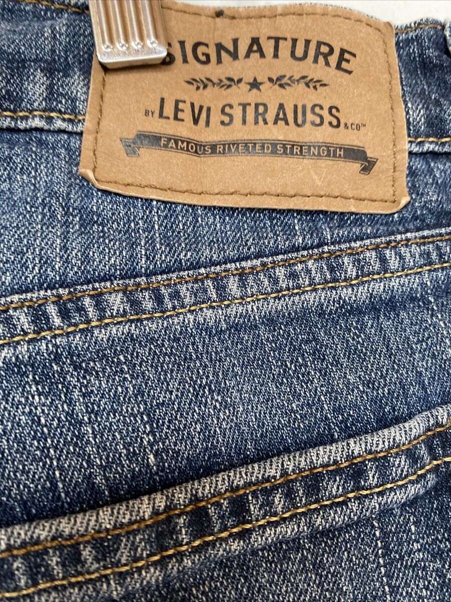 Levi's Strauss Signature Straight Blue Jeans Mens 34/32