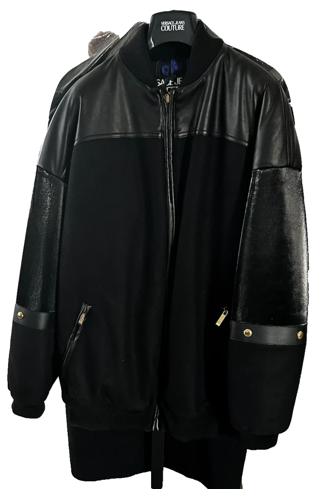 VERSACE JEANS COUTURE Black Jacket Jacke Blazer Coat Blouson Iconic Rare Bnwt S