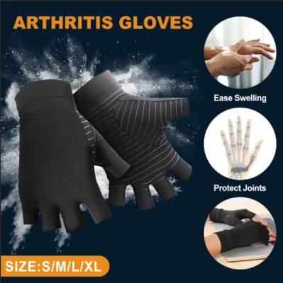 Arthritis Gloves Compression Copper Hand Wrist Support Brace Finger Pain Relief - image 1 of 4