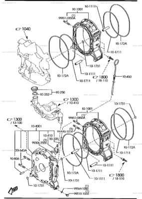 Mazda Genuine New RX-8 SE3P 13B CENTER SIDE HOUSING N3H3-10-D00A