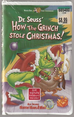 Dr. Seuss How the Grinch Stole Christmas VHS 2000 Clam Shell Case new sealed