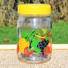 Vintage Le Parfait 1 Liter Fruit Model Glass Jar / Jar
