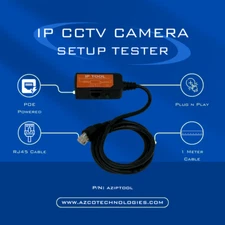 IP CCTV Camera Tester, POE Powered, 1 Meter Cable, Plug n Play Adapter