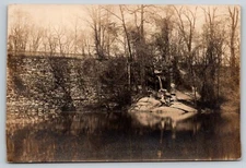 RPPC  Small Waterfall  Swimming Hole   Postcard