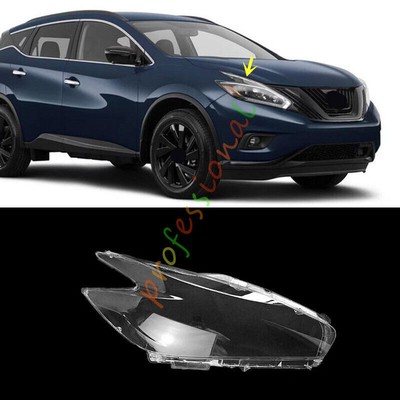 Pair Of Clear Headlight Lens Covers For 2015-2018 Nissan Murano - Left & Right, Direct Replacement, PC Material