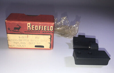 Redfield Quick Switch FN Mauser MAR.445/Colt 57/HIG.50,52 Scope Bases-NEW-SHIP24