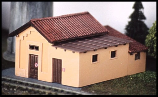 NINIVE 3H Magazzino attrezzi deposito FS kit resina diorama ferroviario H0 1:87