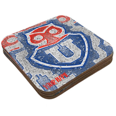 Set 4 Personalized Custom Coaster Water Drops Glossy Liga Chile Futbol Soccer