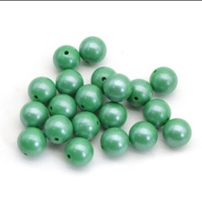 5 pc. Dark Green Candy iridescent Silicone 15mm beads Food Grade Solid color