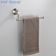 Brushed Nickel Towel Rack Bathroom Accessories Stand Wall Mounted Storage Holder