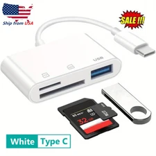 USB C to Micro SD TF Card Reader USB-C to Camera Card Adapter for iPad Pro / Mac