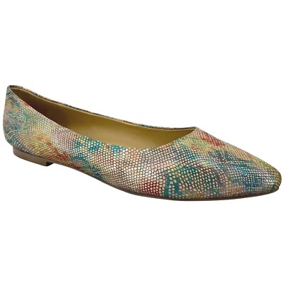Women's New Trotters Estee Multicolor Slip On Leather Flats Shoes size 12M