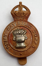 Army Catering Corps British Army Cap Badge. Slider To Rear. KC WW2...