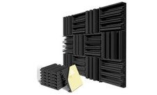 12 Pack Self-Adhesive Sound Proof Foam Panels,12 X 12 X 2 inches Acoustic Foa...