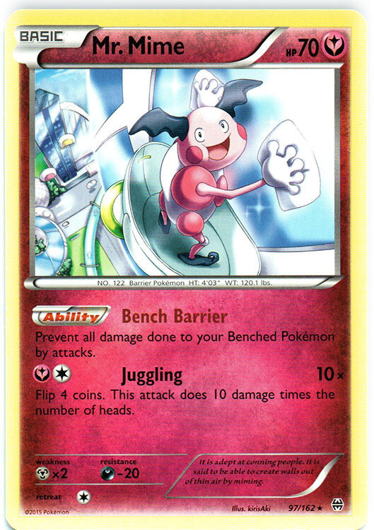 Pokemon - Mr. Mime - 97/162 - Rare - XY - BREAKthrough - NM