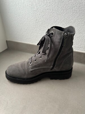 Marco Polo Stiefel Größe 40 in grau / Neuwertig / Schnürsenkel + Reißverschluss