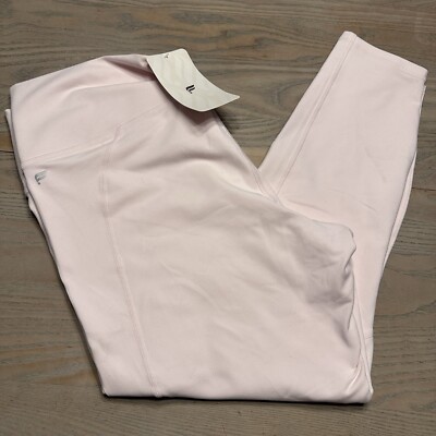 READ NEW Fabletics Pink High-Waisted Powerhold 7/8 Leggings Women s 1X Stretch