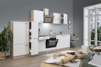 KüChe KüChenzeile KüChenblock EinbauküChe Eiche Weiß Merle 300 Cm Respekta