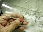 4 Crystal Flower Etched Bohemian Glass Czechoslovakia Liqueur Cordial Shot-1950s — photo 5