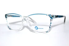 NEW MODERN OPTICAL ORIGIN BLUE CRYSTAL AUTHENTIC EYEGLASSES FRAMES 55-15-140MM