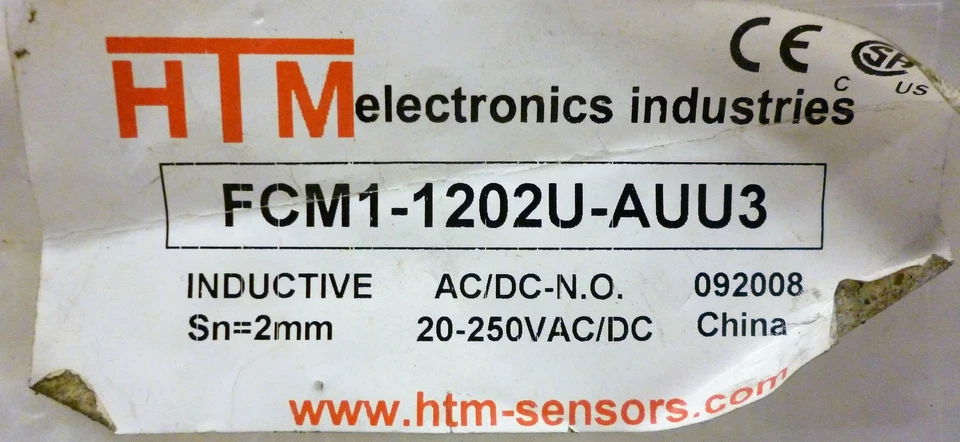 HTM Electronics FCM1-1202U-AUU3 Shielded Inductive Proximity Sensor - Image 3 of 3