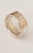 1969 half Dollar Coin Ring JFK Half Dollar Coin Ring