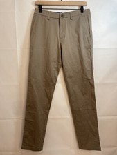 Haggar Men's 30W x 32L Khaki Slim Fit Premium Comfort Waistband Chino Pants