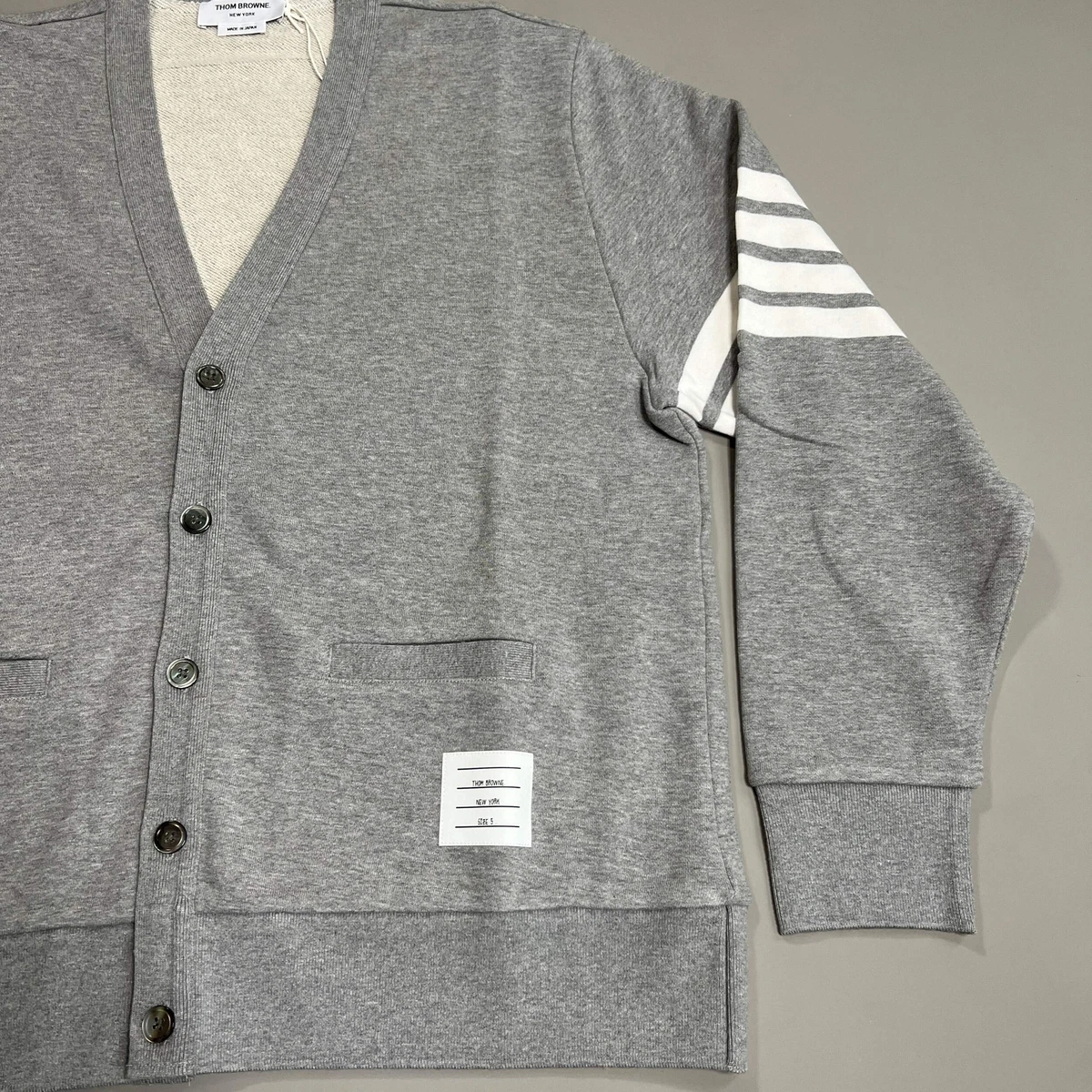 Thom Browne Gray 4-Bar Cardigan