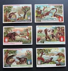 6 figurines Liebig German edition Geological Periods 1892 n 354 geologische Perioden