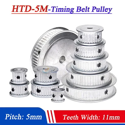 HTD-5M 10T-40T Timing Belt Pulley Pitch 5mm AF-type CNC Drive Pulleys Width 11mm
