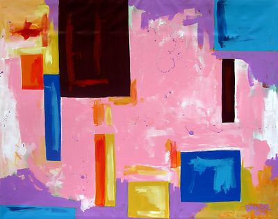 LARGE CONTEMPORARY ORIGINAL MODERN ABSTRACT CANVAS PAINTING ART Dan Byl 4x5ft