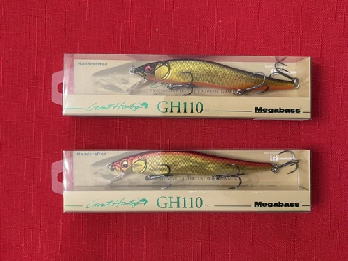 2 Megabass Great Hunting 110 One Ten - Slow Floating Jerkbait, GH110, NEW - JDM