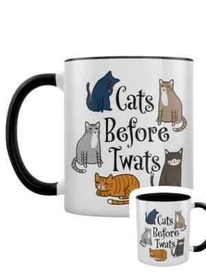 GRINDSTORE Cats Before Twats Black Inner 2-Tone Mug