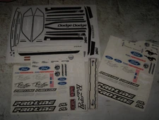 RC Proline Mixed 1:10 Muscle Cars Sticker Sheets Partial Used