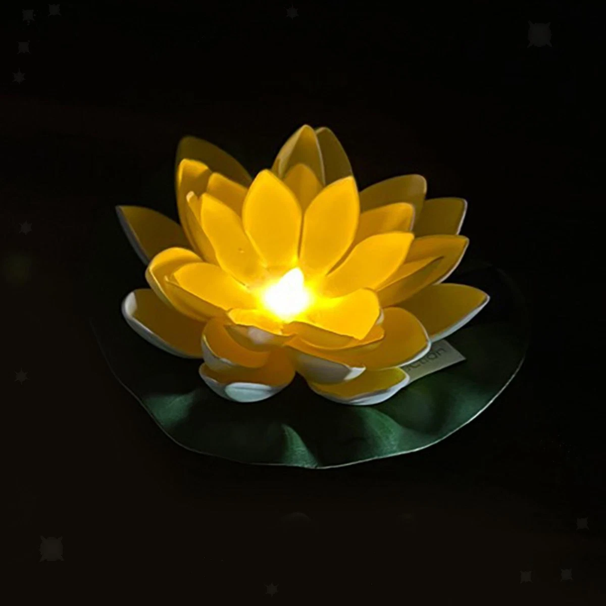 LED Lotus Flower Light Float Lamp for Courtyard Garden Landscape Fountain yellow