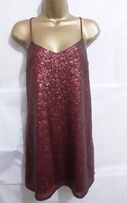 Sale! New KELLY BROOK New Look Red Sequin Cocktail Party Slip Dress SIZE 12