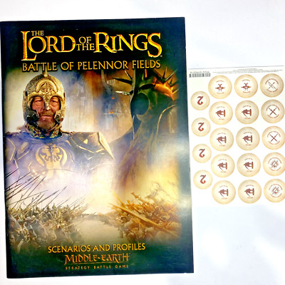 GW LotR Strategy Game Battle of Pelennor  Field Scenarios and Profiles & tokens!