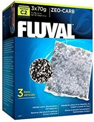 Fluval C2 Zeo-Carb Power Filter for Aquarium, Pack of 3