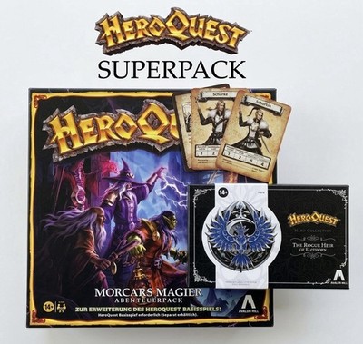  HeroQuest Sparpaket 3 in 1, Morcars Magier, Schurke von Elethorn &Karten