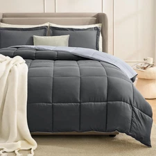 Twin Comforter Set Grey, Comforters Twin Size Bed Sets, Soft Lightweight down Al