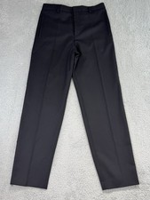 Hugo Boss Men  s Size 34R Black Wool Polyester Ankle Zip Slim Fit Dress Pants