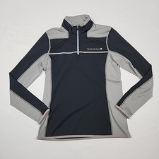 Vineyard Vines Performance Pullover Women's Size S Black Gray 1/4 Zip Jacket