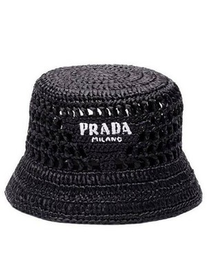 Prada Raffia Bucket Hat 1HC137 2C2T F0002 133039246
