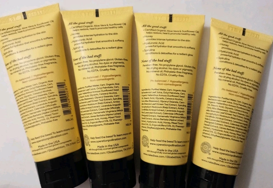 Loción hidratante para manos y cuerpo The Naked Bee NAG CHAMPA - NUEVA 2,25 oz 4 piezas Foto 3 de 4