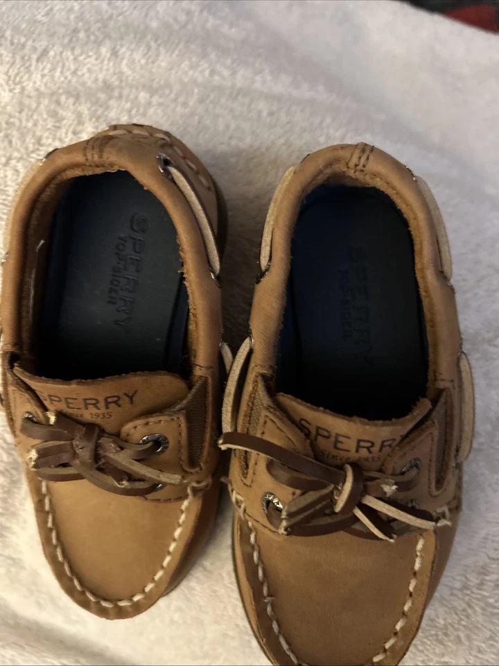 Mocasines Sperry Top Sider de gamuza talla 4T cuero marrón Foto 2 de 4