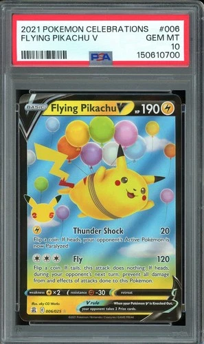 Pokemon TCG Celebrations #006 Flying Pikachu V PSA 10 Gem Mint