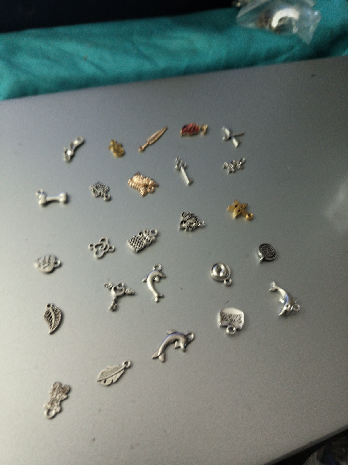 Lot of 25 Jewelry Making Charms For Necklaces Lot #5016.