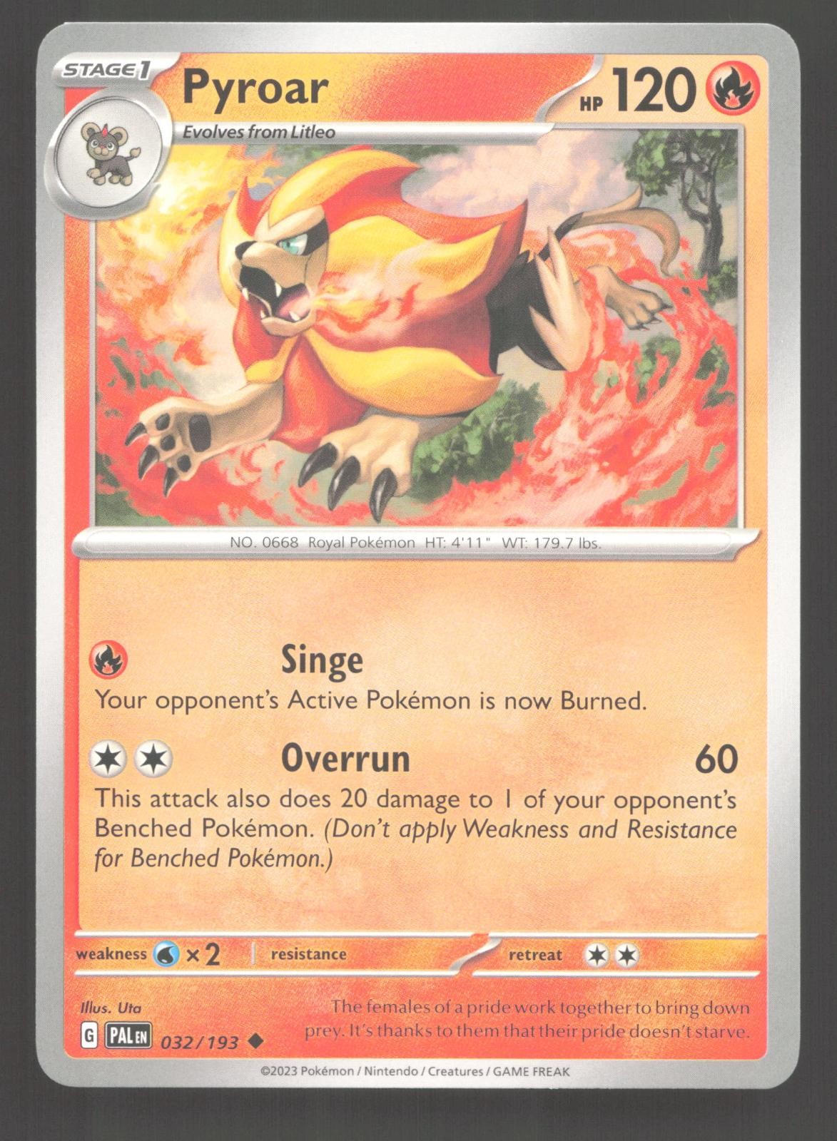 Pyroar 032/193 Paldea Evolved Uncommon Pokemon NM/M
