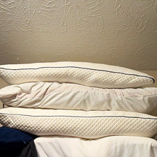 Cooling Memory Foam Quilted Bed Pillow, White Standard 20x26 Machine Wash king s